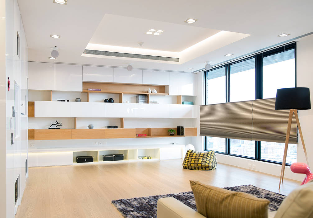 Lin’s Residence 林宅, 構築設計 構築設計 Salas de estar modernas