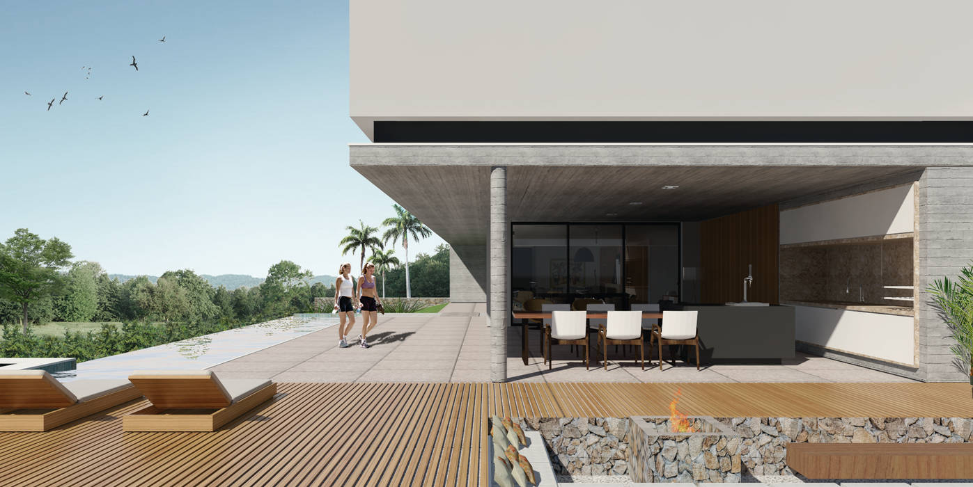 Projeto Residencial - Pedra Alta, Del Nero Da Fonte Arquitetura Del Nero Da Fonte Arquitetura Maisons modernes