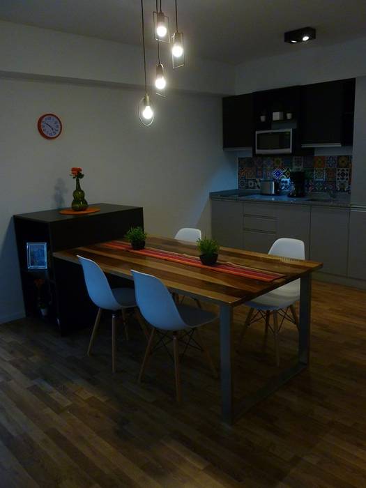 Living MinBai Estudios y oficinas modernos Madera Acabado en madera Iluminación