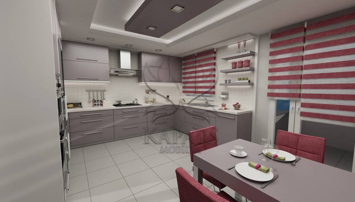 Modern Mutfak Projesi, Kapars Mobilya & Dekorasyon Kapars Mobilya & Dekorasyon Modern kitchen