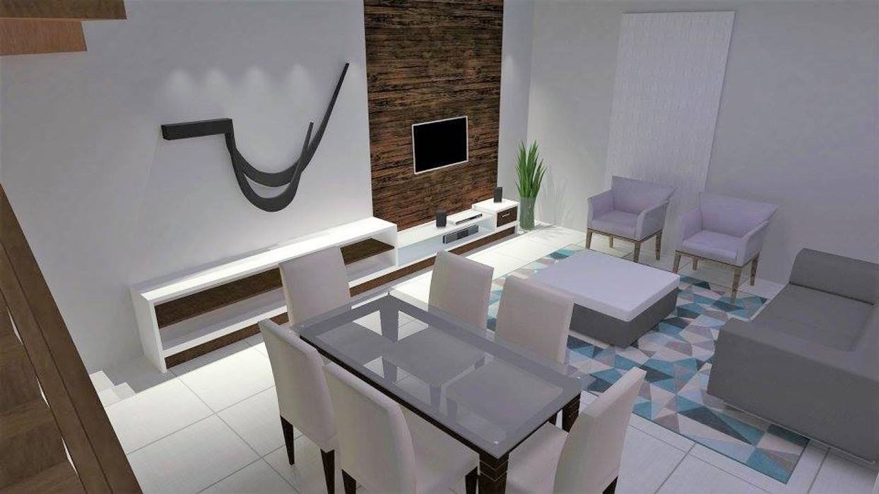 Sala de jantar Salas de jantar modernas por Maria Eduarda Reis Interiores Moderno Contraplacado