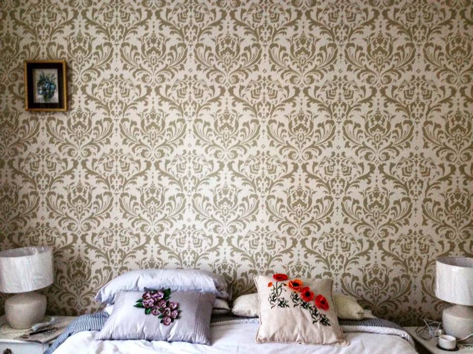 Damask Stencil in Beige (Venus) , Beautiful Changes Beautiful Changes Modern style bedroom Accessories & decoration