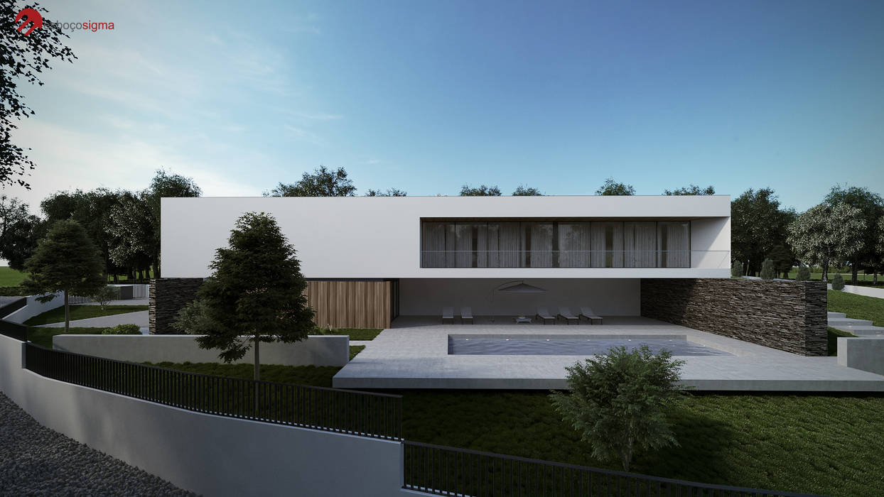 Moradia unifamiliar - Tipologia T4, Esboçosigma, Lda Esboçosigma, Lda Minimalist house