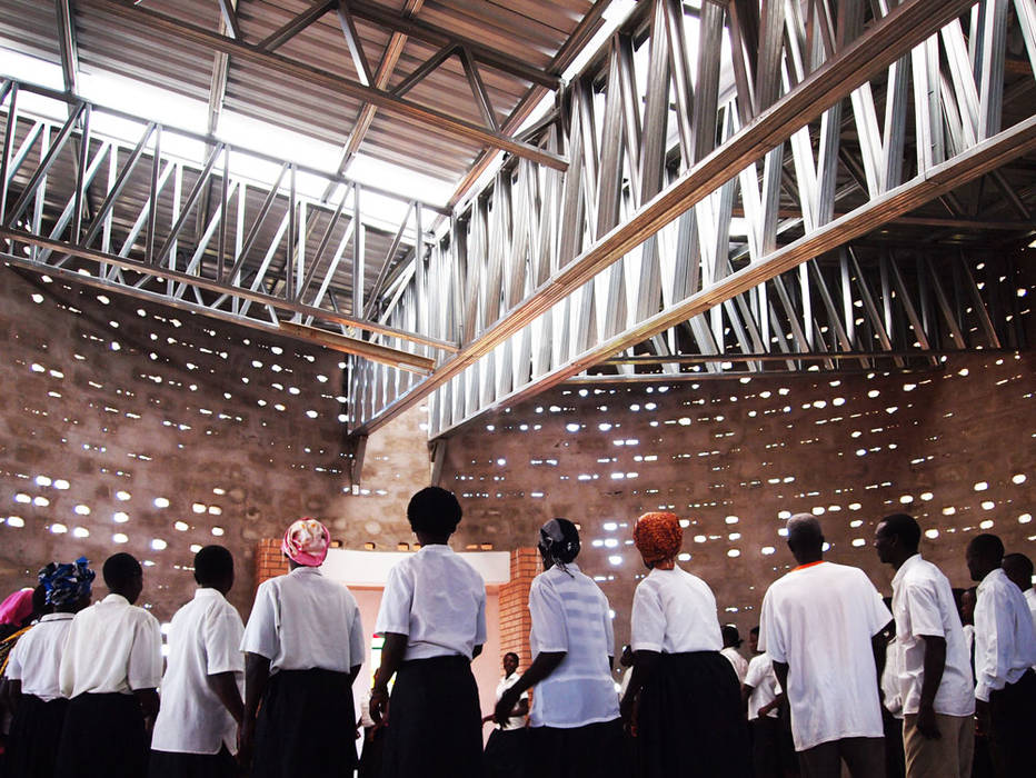 Malawi Rural Church, A4AC Architects A4AC Architects Ruang Komersial Batu Bata Pusat Konferensi