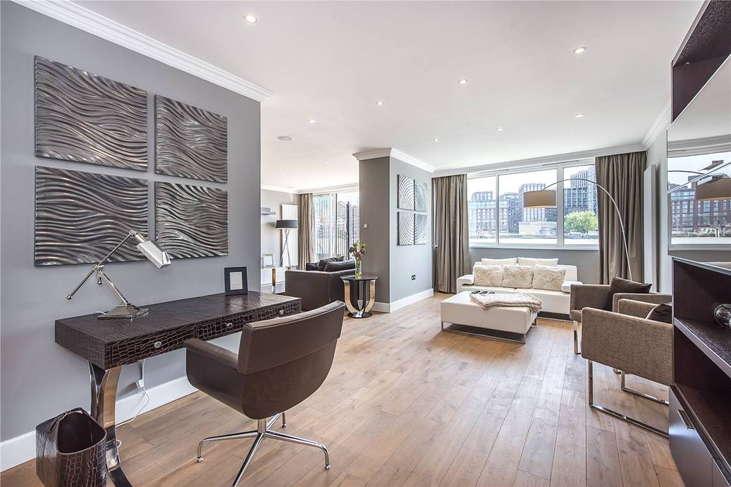 The Icon, Grosvenor Road, London, SW1V APT Renovation Ltd Modern Living Room house extension,house renovation