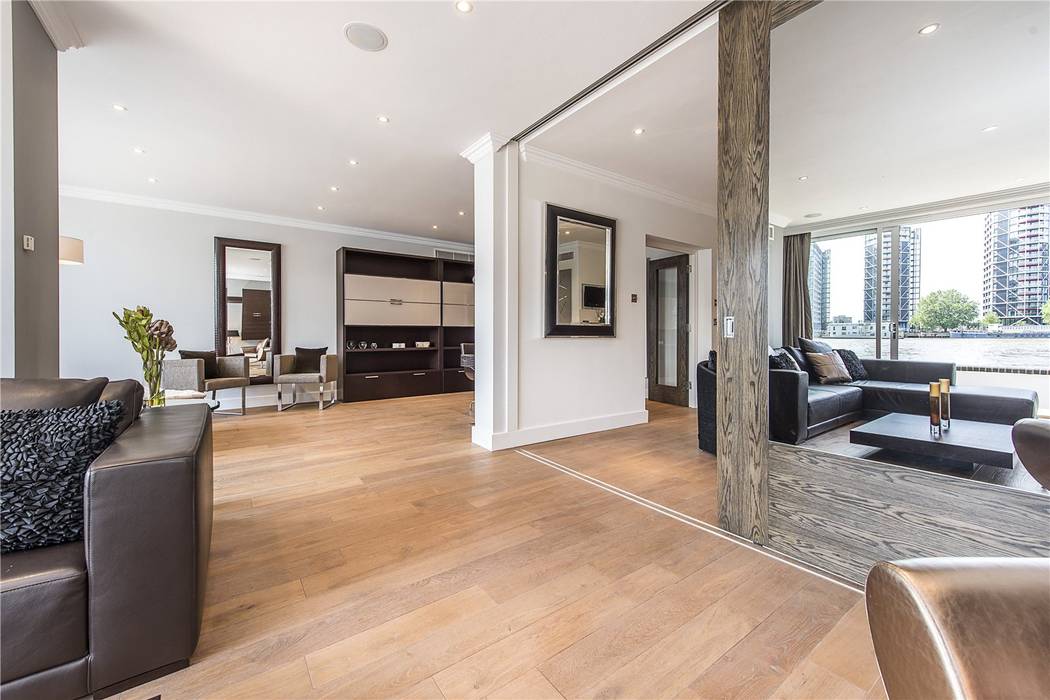 The Icon, Grosvenor Road, London, SW1V APT Renovation Ltd Modern Living Room house extension,house renovation