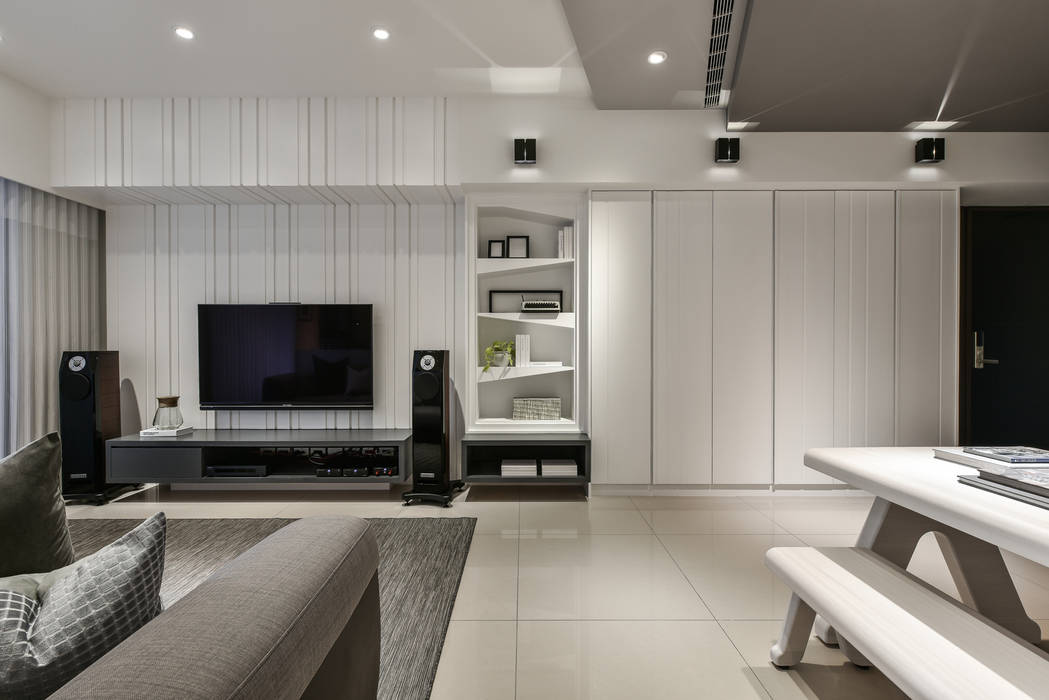 電視牆 存果空間設計有限公司 现代客厅設計點子、靈感 & 圖片 客廳,電視牆,LIVING ROOM