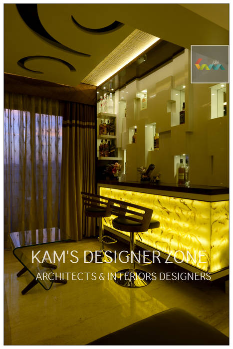 Home interior Design for Manish Thakkar, KAMS DESIGNER ZONE KAMS DESIGNER ZONE Modern wine cellar
