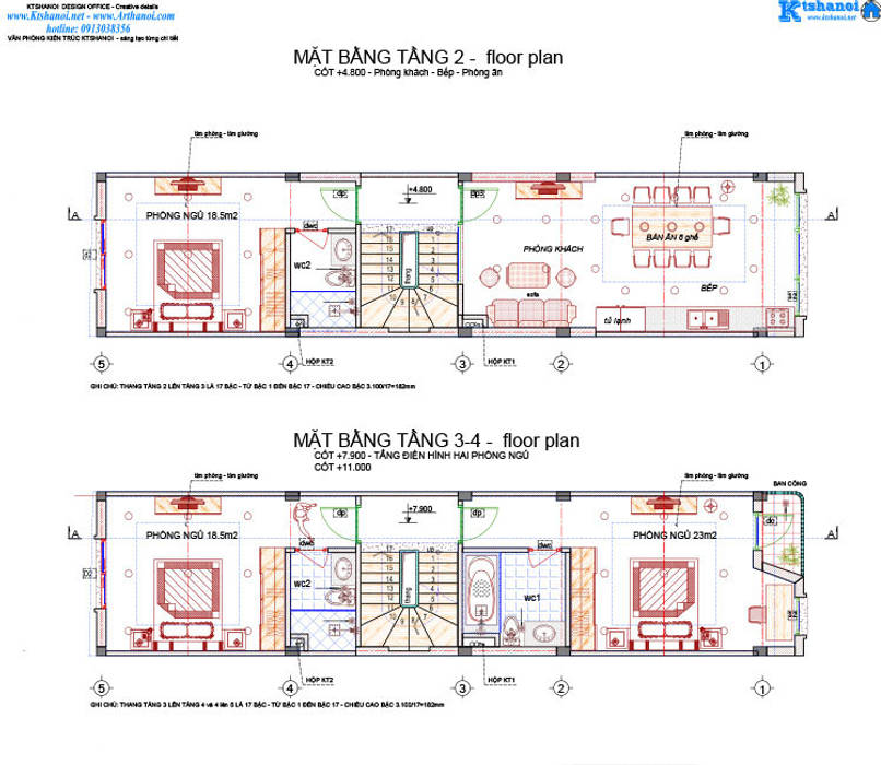 Mẫu thiết kế nhà phố 4mx16m đẹp kết hợp kinh doanh, Văn phòng kiến trúc Ktshanoi Văn phòng kiến trúc Ktshanoi