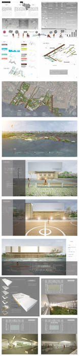 Thesis project: Urban Filters Vereda 2 Sport Center (2012), Gloriana Rada Gloriana Rada ミニマルな 庭 木 木目調