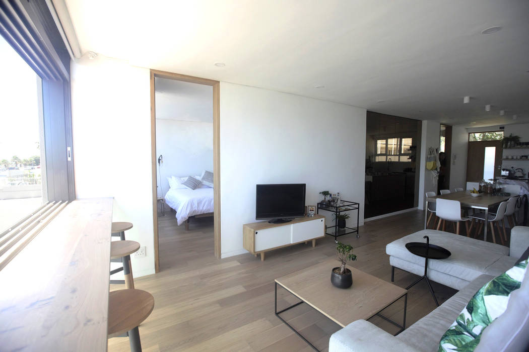 Mouille Point Apartment, Kunst Architecture & Interiors Kunst Architecture & Interiors Modern living room