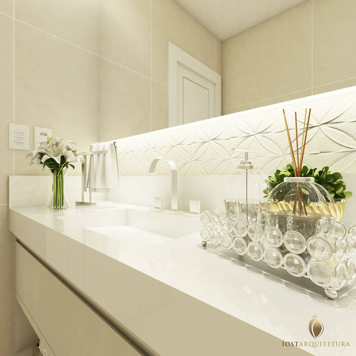 Banheiro Moderno e Funcional, iost Arquitetura e Interiores iost Arquitetura e Interiores Modern Bathroom Ceramic