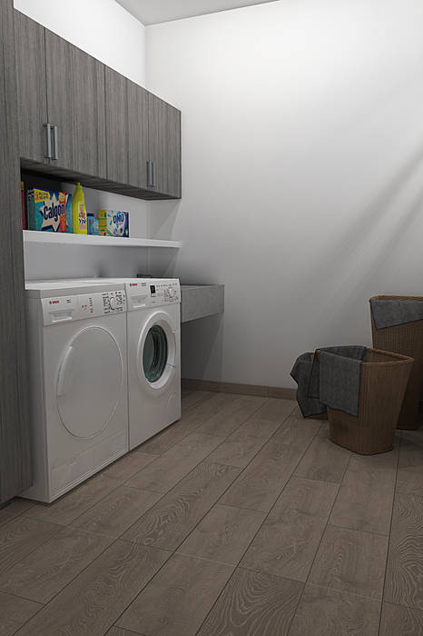 Cuarto lavado baños modernos de homify moderno derivados de madera