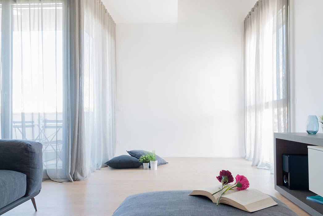 Interior Design | Quadrilocale ad Origgio, Made with home Made with home ミニマルデザインの リビング