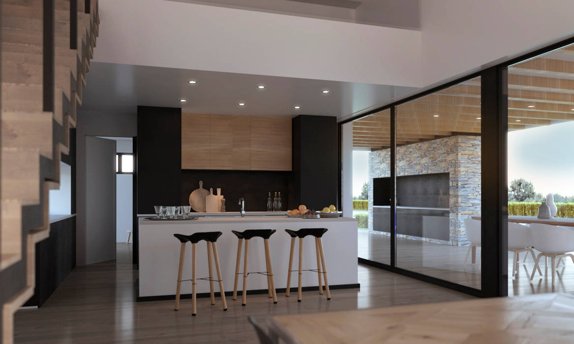 Fincas 2 -270m²-, Buenos Aires, Argentina. Cocina. GokoStudio Modern Mutfak