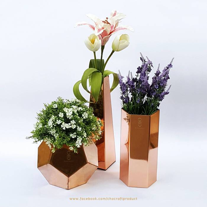 Copper Vase Set chocraft