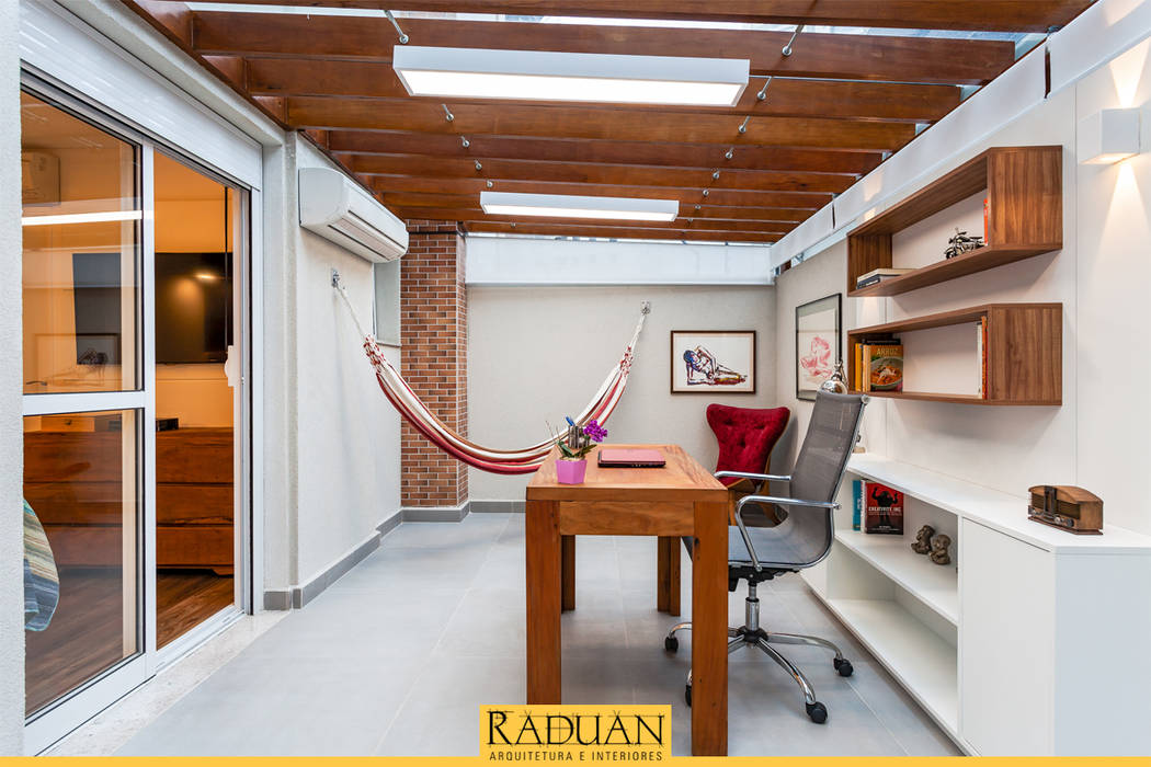 Apartamento 120 m² - Chácara Klabin, Raduan Arquitetura e Interiores Raduan Arquitetura e Interiores 書房/辦公室