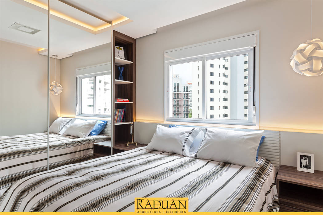 Apartamento 62 m² - Chácara Klabin, Raduan Arquitetura e Interiores Raduan Arquitetura e Interiores Modern style bedroom