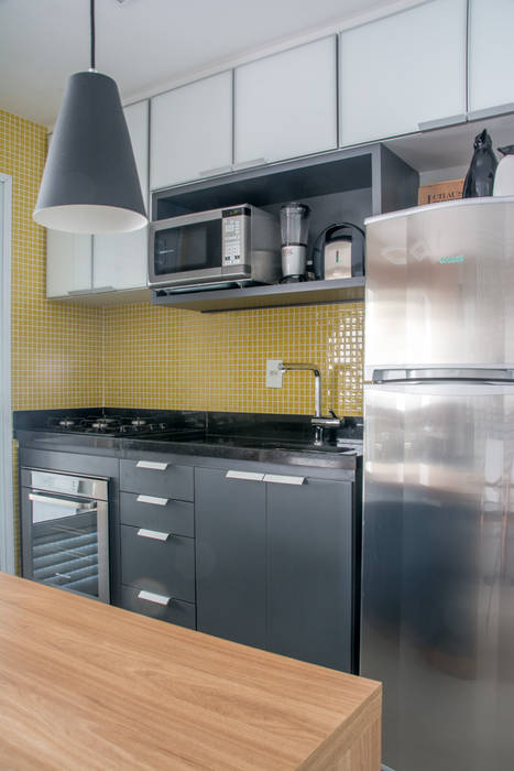 Cozinha Com Armarios Formica Grafite Cozinhas Modernas Por Danyela Correa Arquitetura Moderno Homify