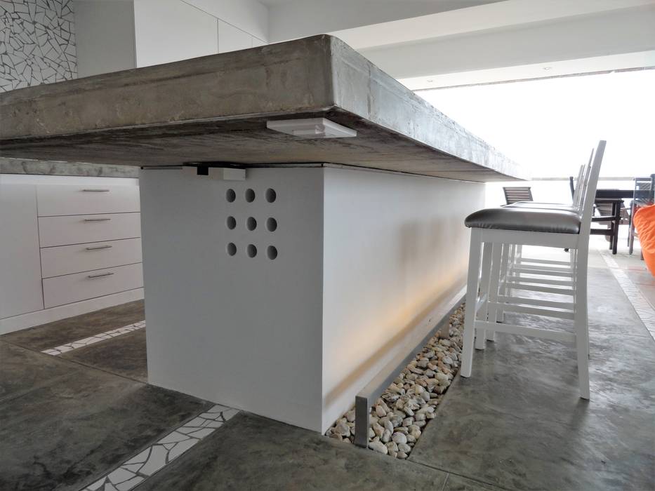 Apartamento de Playa, RRA Arquitectura RRA Arquitectura Cocinas de estilo minimalista Concreto