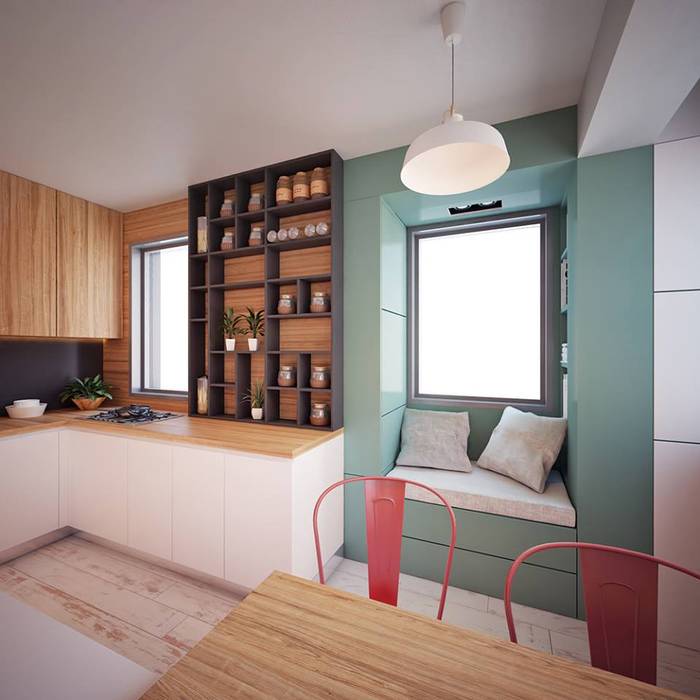 Hang Hau Residential Project, CLOUD9 DESIGN CLOUD9 DESIGN Modern kitchen Cabinetry,Furniture,Property,Table,Building,Home appliance,Wood,Interior design,Lighting,Architecture