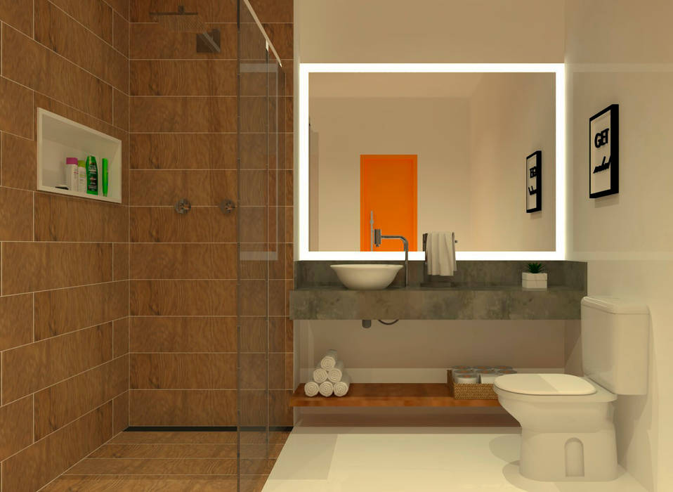 MaxHaus1, Studio Escala Arquitetura e Interiores Studio Escala Arquitetura e Interiores Modern bathroom