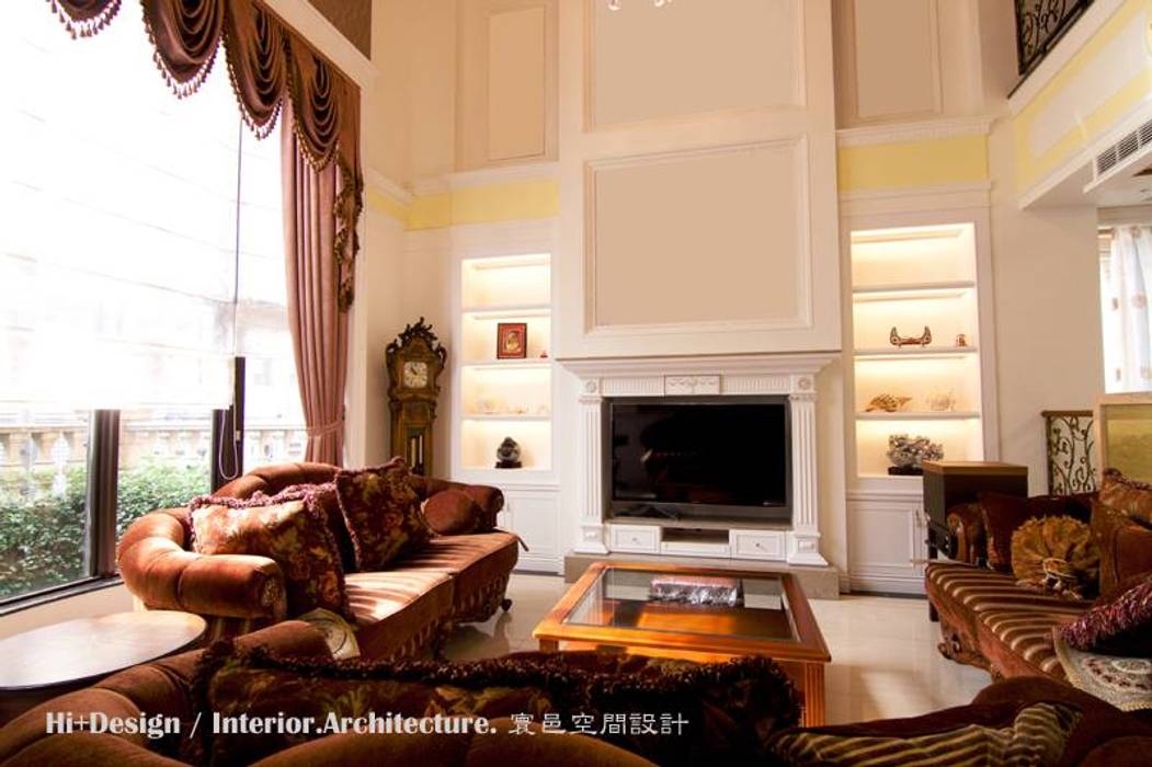 ​客廳主牆 Hi+Design/Interior.Architecture. 寰邑空間設計 Living room