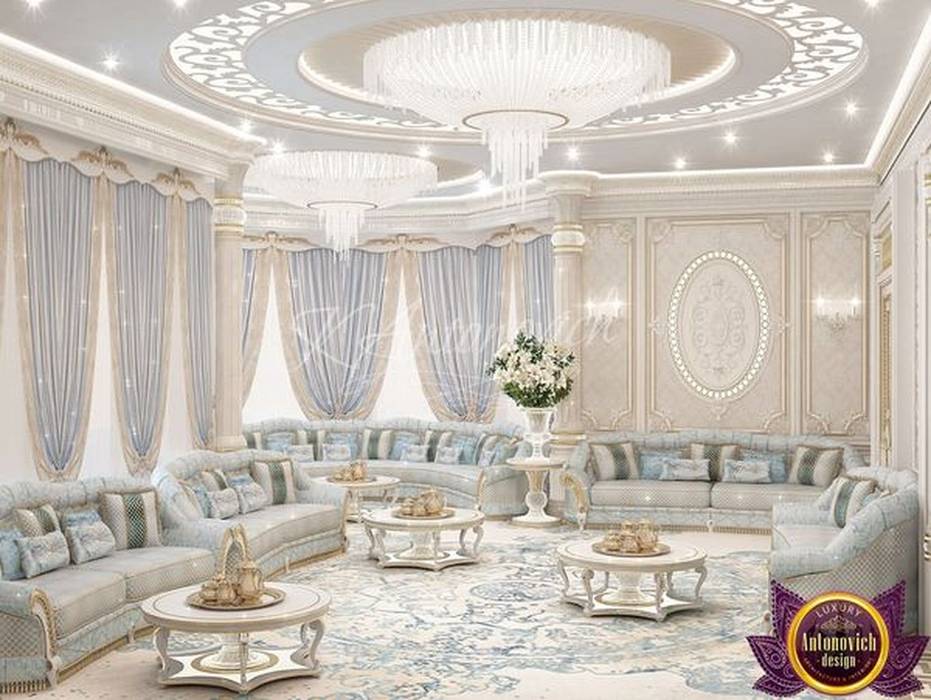 ​Ambrosial interior design of Katrina Antonovich, Luxury Antonovich Design Luxury Antonovich Design Living room