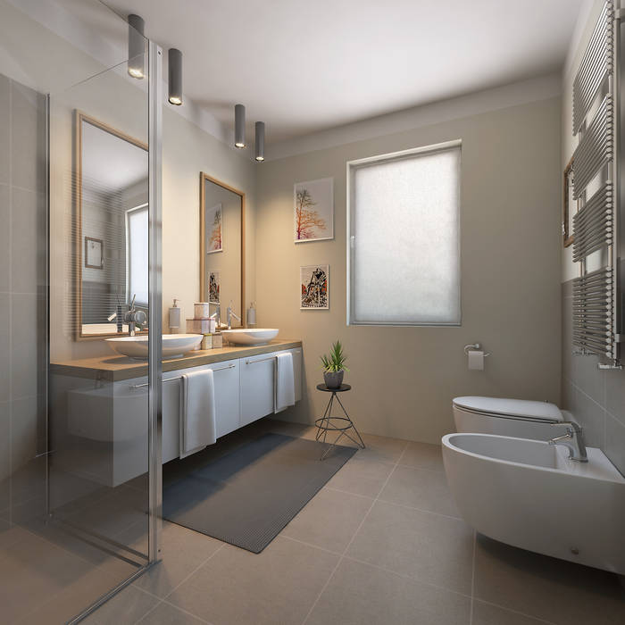 Residenza Green Building, arlan.ch atelier d'architettura arlan.ch atelier d'architettura Modern Bathroom