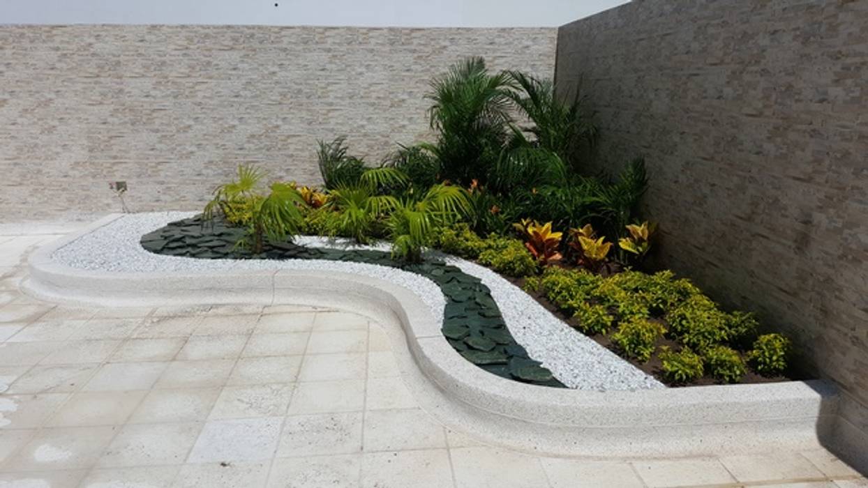 CONJUNTO MEDITERRANEAN TOWERS - BARRANQUILLA - COLOMBIA, BRASSICA SOLUCIONES PAISAJISTICAS S.A.S. BRASSICA SOLUCIONES PAISAJISTICAS S.A.S. Tropical style gardens