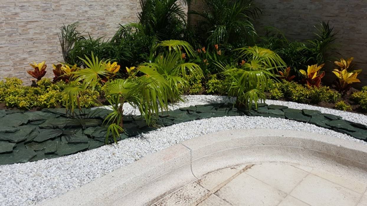 CONJUNTO MEDITERRANEAN TOWERS - BARRANQUILLA - COLOMBIA, BRASSICA SOLUCIONES PAISAJISTICAS S.A.S. BRASSICA SOLUCIONES PAISAJISTICAS S.A.S. Jardines de estilo tropical