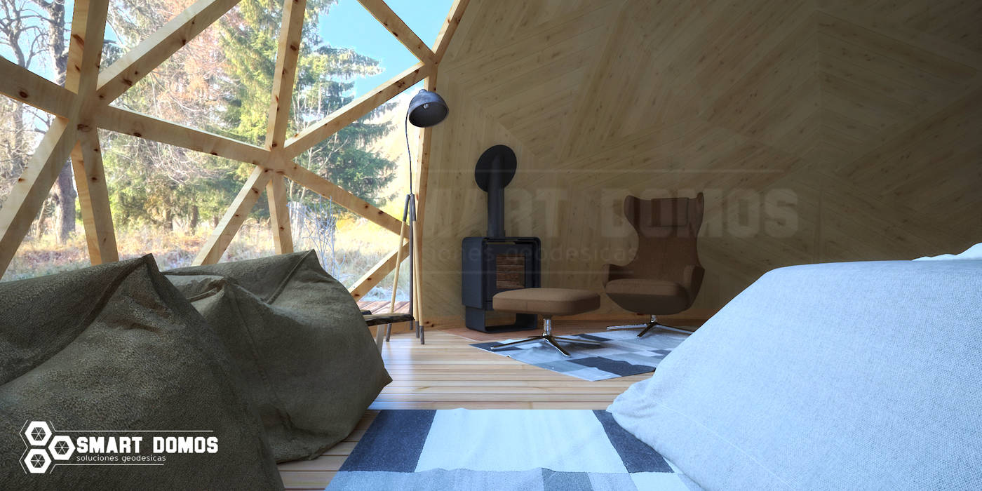 domo glamping 38m2, smart domos smart domos Dormitorios de estilo moderno Accesorios y decoración