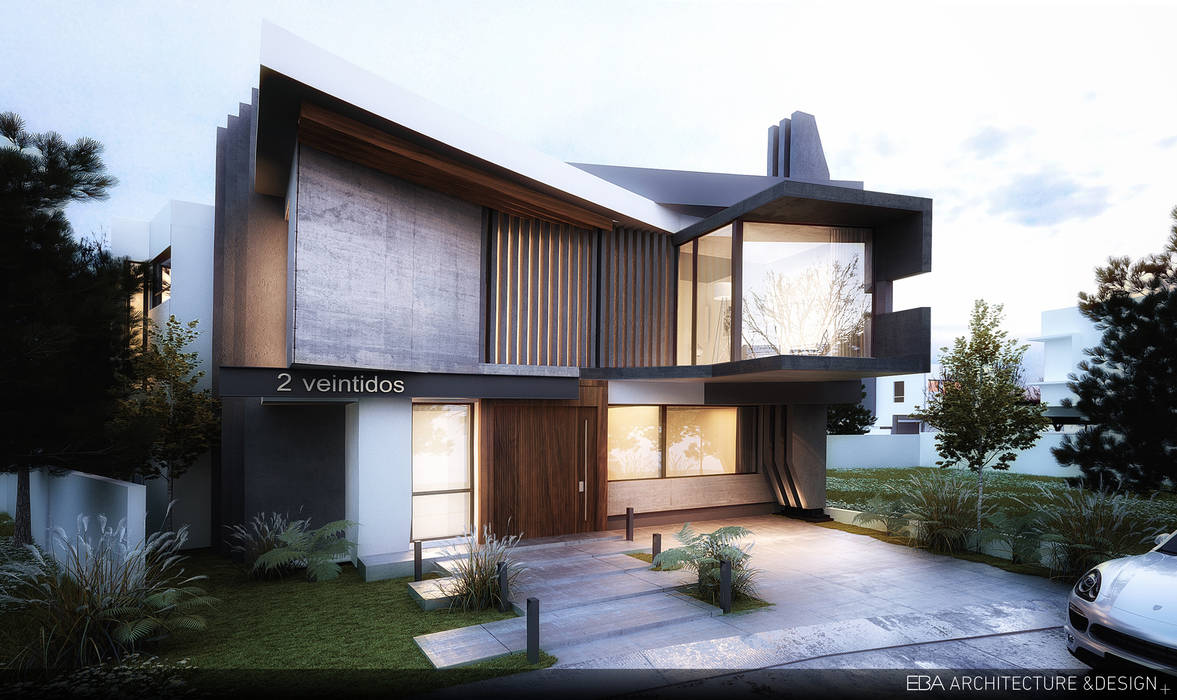 Exterior casas modernas de eba architecture & desing moderno | homify