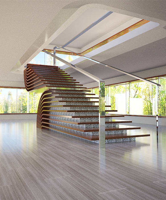 Reel Stair, TheeAe Architects TheeAe Architects Stairs Stairs