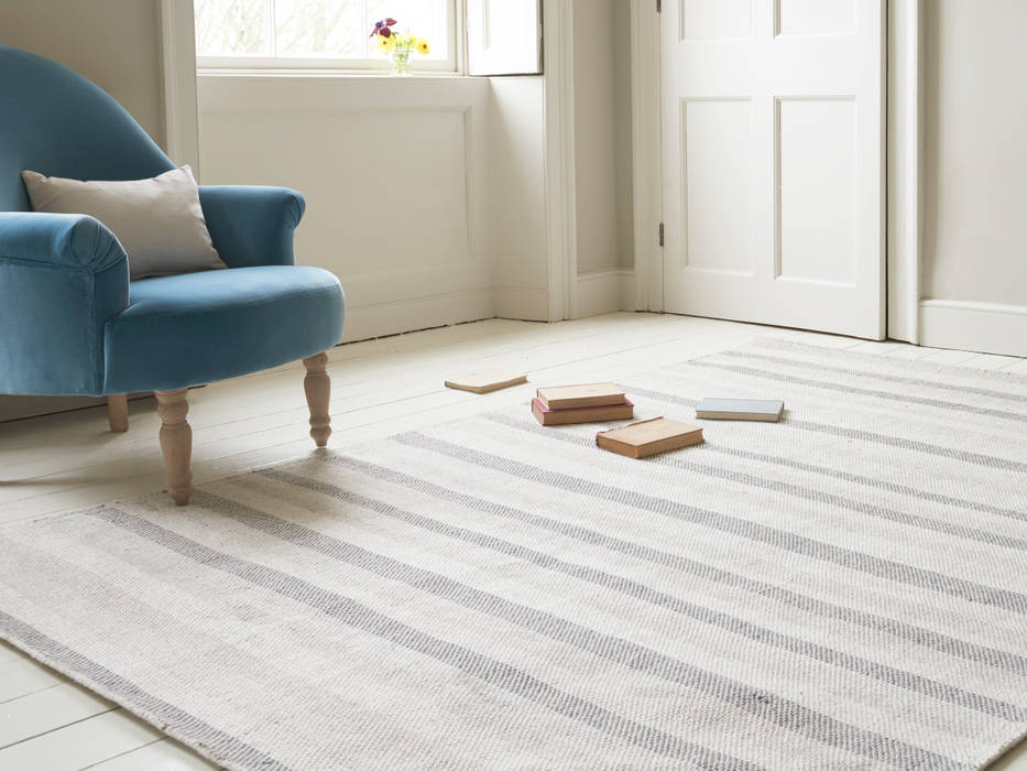 Chucklefoot rug homify أرضيات rug,new,stripy,neutral,soft,Carpets & rugs