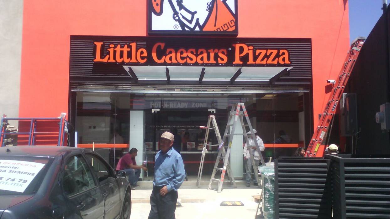 Fachadas Litlle Caesar´s Pizza LTC, ALFIN EN MÉXICO ALFIN EN MÉXICO 상업공간 레스토랑