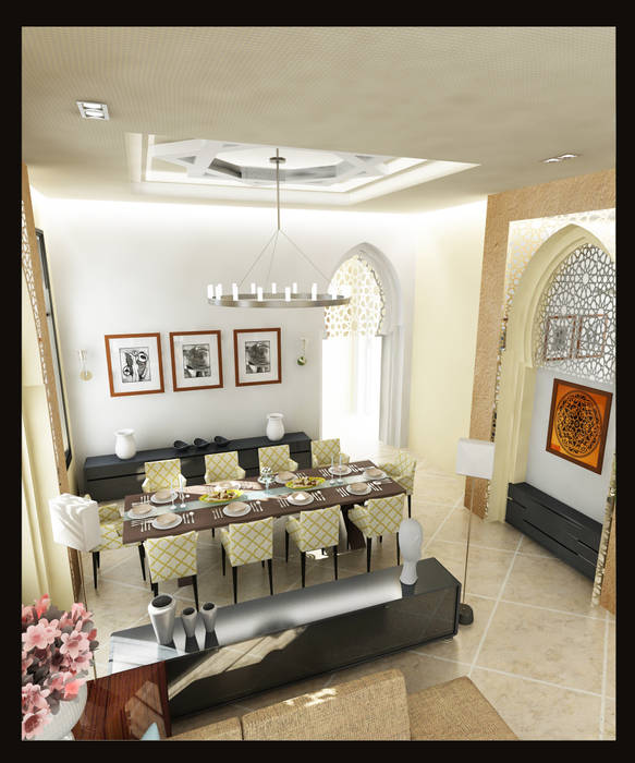 Arabian Villa, Obelisk Engineering & Contracting WLL. Obelisk Engineering & Contracting WLL. غرفة المعيشة