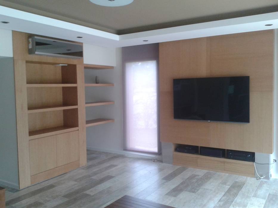 obra Saint Thomas II, Flag equipamientos Flag equipamientos Living room Wood Wood effect TV stands & cabinets