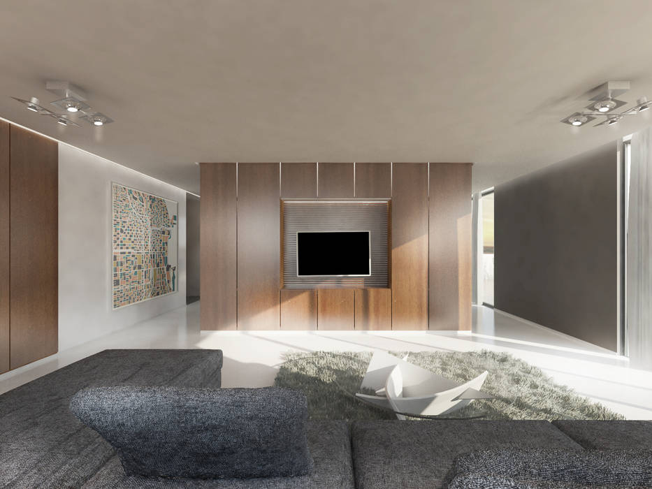 EDIFICIO AGUILA IV, Proa Arquitectura Proa Arquitectura Modern living room