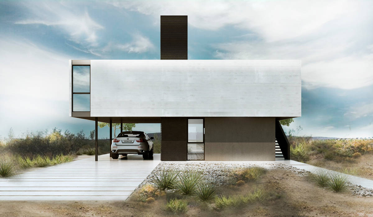 CASA M, Proa Arquitectura Proa Arquitectura Jardines de estilo minimalista Metal