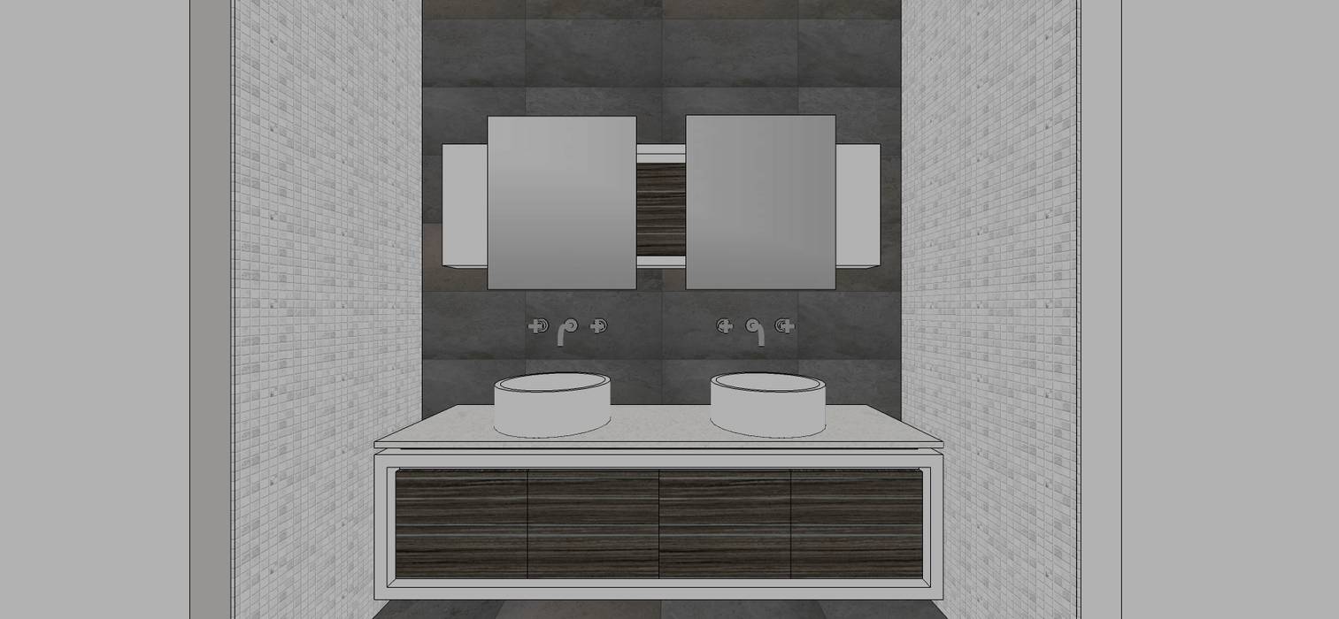 Apto. N°1. baño compartido MARATEA estudio Baños de estilo minimalista baño,mobiliario para el baño