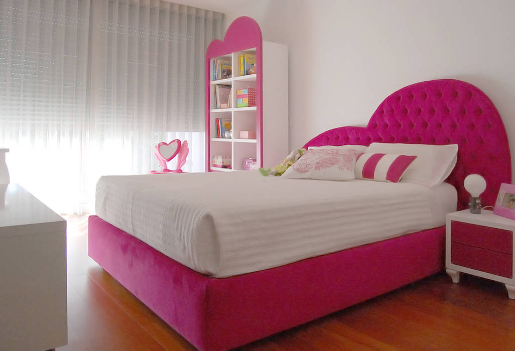 Decoração Quarto de criança com mobiliário desenhado e fabricado por medida, MOYO - Decoração de Interiores MOYO - Decoração de Interiores Habitaciones para niñas Madera Acabado en madera Camas y cunas