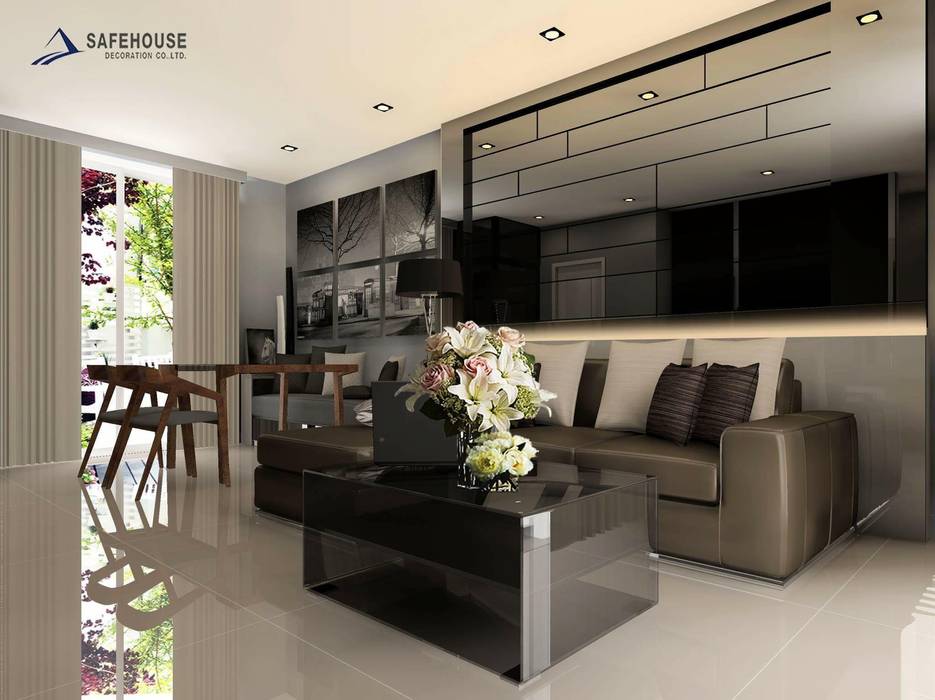 บ้านกลางเมือง( แบบบ้านรุ่นใหม่ของบ้านกลางเมือง3ชั้น), safehouse decoration safehouse decoration