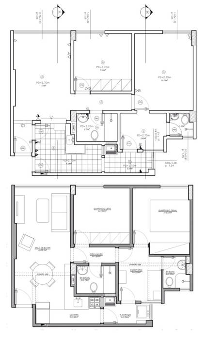Plantas - Antes e depois, NATALIA BARTOLOMEO ARQUITETURA | DESIGN STUDIO NATALIA BARTOLOMEO ARQUITETURA | DESIGN STUDIO