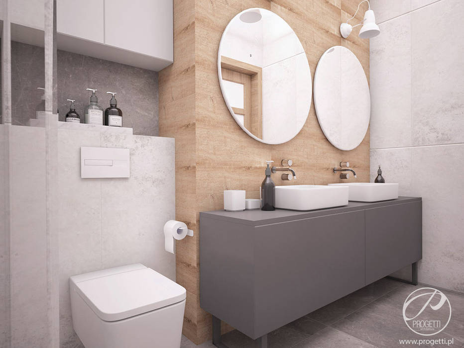 Apartamenty Marymont, Progetti Architektura Progetti Architektura Modern bathroom