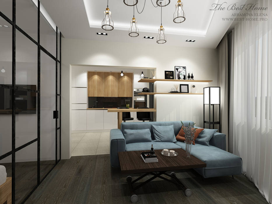 Студия в стиле лофт в Москве , Best Home Best Home Salones de estilo industrial