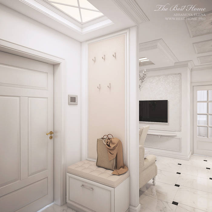 Светлая классика в Пушкине , Best Home Best Home Classic style corridor, hallway and stairs