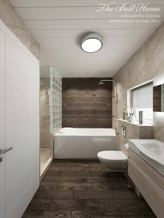Дизайн интерьера коттеджа в пос.Нагорное, Best Home Best Home Modern bathroom