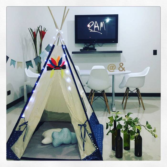 Teepee para habitación niño CONSTRUCCIONES 2AM S.A.S. Habitaciones de estilo escandinavo Textil Ámbar/Dorado Teeppe,niños,decoracion,Accesorios y decoración