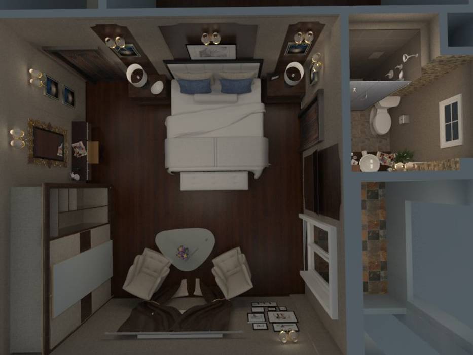 master bedroom Taghred Elmasry غرفة نوم